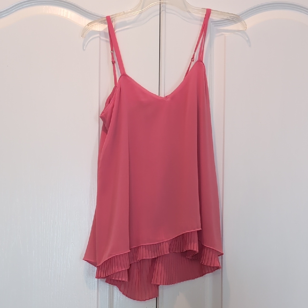 White House Black Market Pink Asymmetrical Camisole